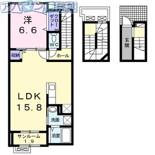 ベルフォーレ城山Ⅱ【3階】の間取り