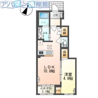 グランピュア【1階】の間取り