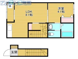 ルーナなおりやま【203号室】の間取り