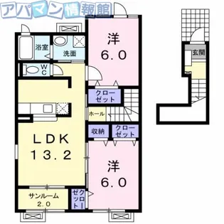 セントラルハーモニーⅠ【2階】の間取り