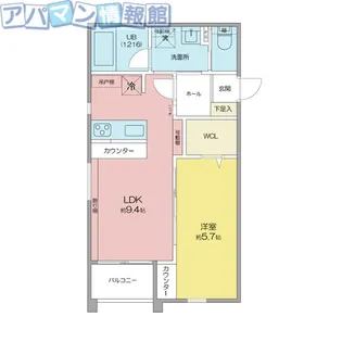 LUNAレジデンス亀田駅前【201号室】の間取り