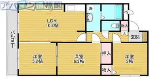 ファミーユ【3階】の間取り