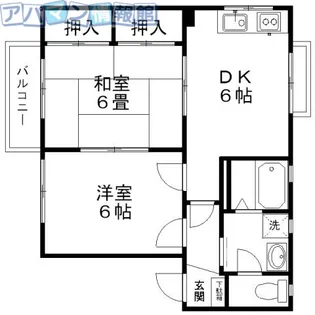 グリーンベールKAMEDA A棟【2階】の間取り