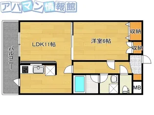 フォルトゥーナ桜【505号室】の間取り