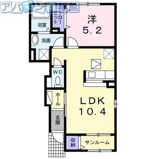 モデルノ カステロ ドゥーエ【1階】の間取り
