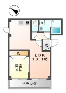 アヴァンティ三宮【2階】の間取り