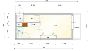 キンブリッジ京都駅西【203号室】の間取り