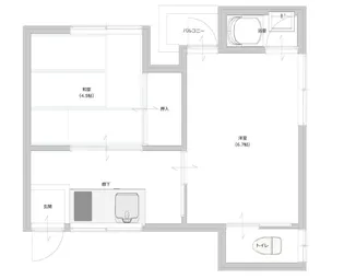 清山荘【E号室】の間取り