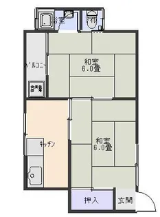 清山荘【C号室】の間取り