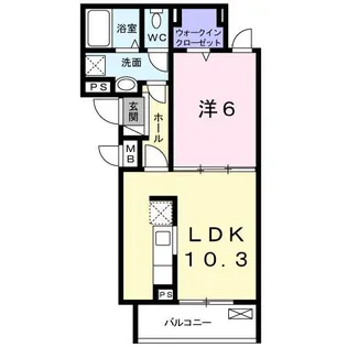 ブローテ【303号室】の間取り
