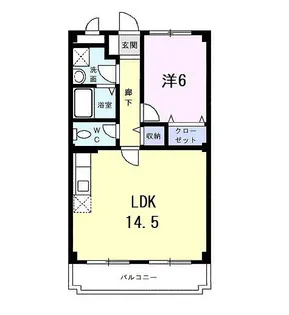 1LDKの間取り画像