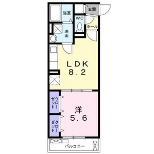 ミレ グランデ 京田辺【2階】の間取り