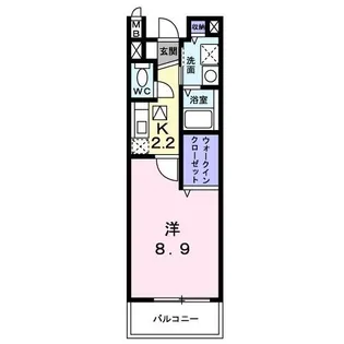 メゾンジェルメ【106号室】の間取り