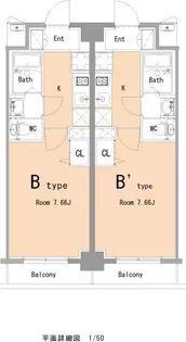 キンブリッジ京都千本丸太町【102号室】の間取り