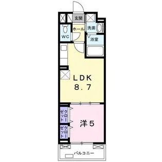 ルーミナス京田辺【302号室】の間取り