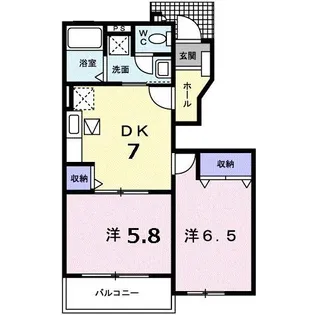 シャルマンⅡ【1階】の間取り