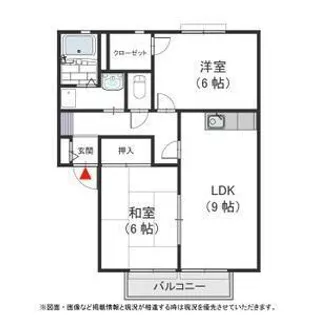 サンビューラ梅美台 D【202号室】の間取り