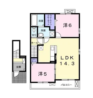 カームⅡ【2階】の間取り
