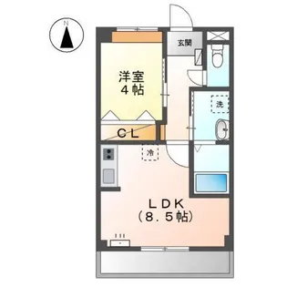 プリオール【105号室】の間取り