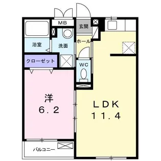 エスポワール【1階】の間取り