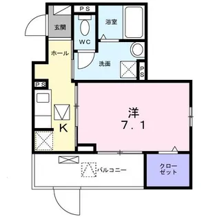 ルーチェ伊勢田【1階】の間取り