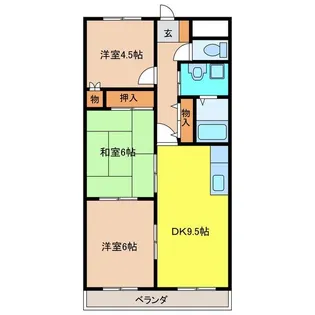 エバープラスパ【106号室】の間取り