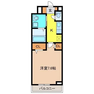 フリージア【206号室】の間取り