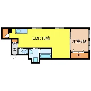 墨染コーポ【4階】の間取り