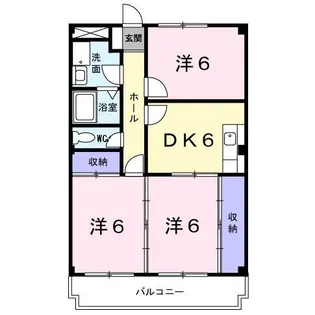 ミローズコート【303号室】の間取り