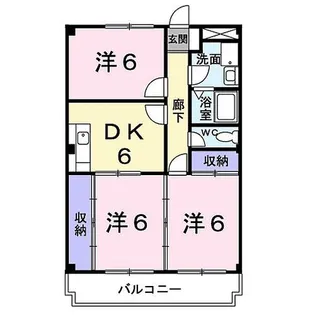 ミローズコート【407号室】の間取り