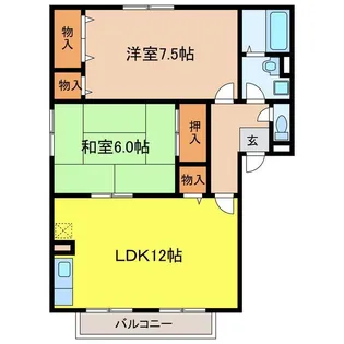 プリシェ加茂【2階】の間取り