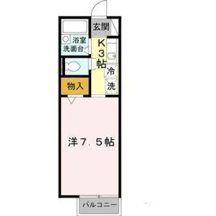 セジュール竹田【101号室】の間取り