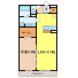 ヴェルドミール【202号室】の間取り