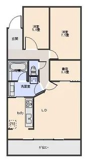 ファインシティくずは【2011号室】の間取り