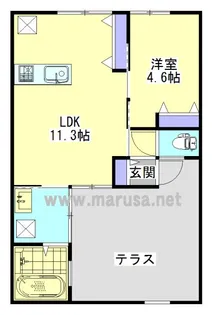 サンハート【Ⅰ-202号室】の間取り