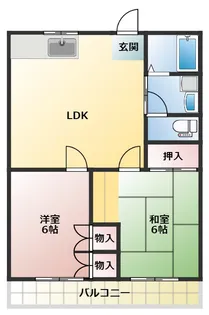 アライブ城ケ崎【1階】の間取り