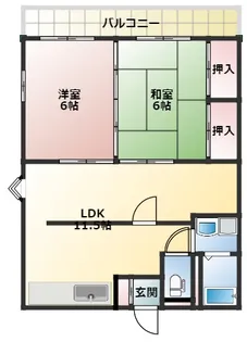 コンフォートシンビュー【1階】の間取り