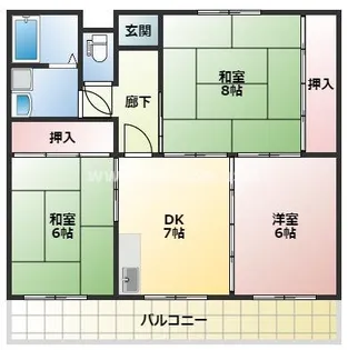 城ケ崎マンション【2階】の間取り