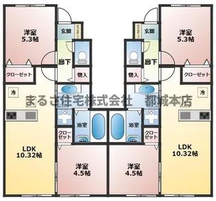 エル・グレイスⅡ【B-102号室】の間取り