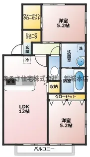グランディール早水町【2階】の間取り