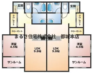 アベニール高城【E-102号室】の間取り