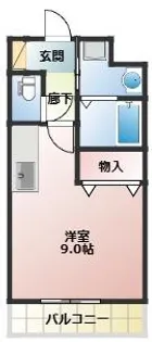 ルミナス恒久南【4階】の間取り