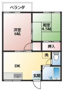 コーポラスTSUKASA【2階】の間取り