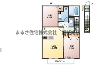 メゾンブランシェⅡ【203号室】の間取り