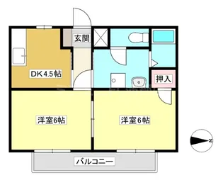 グランデージ吉見【1階】の間取り