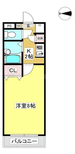 ウイングコート御幸【202号室】の間取り
