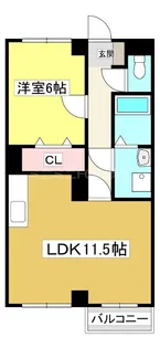 ライフイン・プラム【1階】の間取り