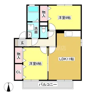 フロイデンハイムB【201号室】の間取り