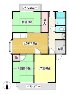 メゾン永島【3-W号室】の間取り