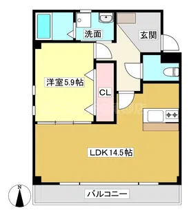 ガーデンコートサンベリー【102号室】の間取り